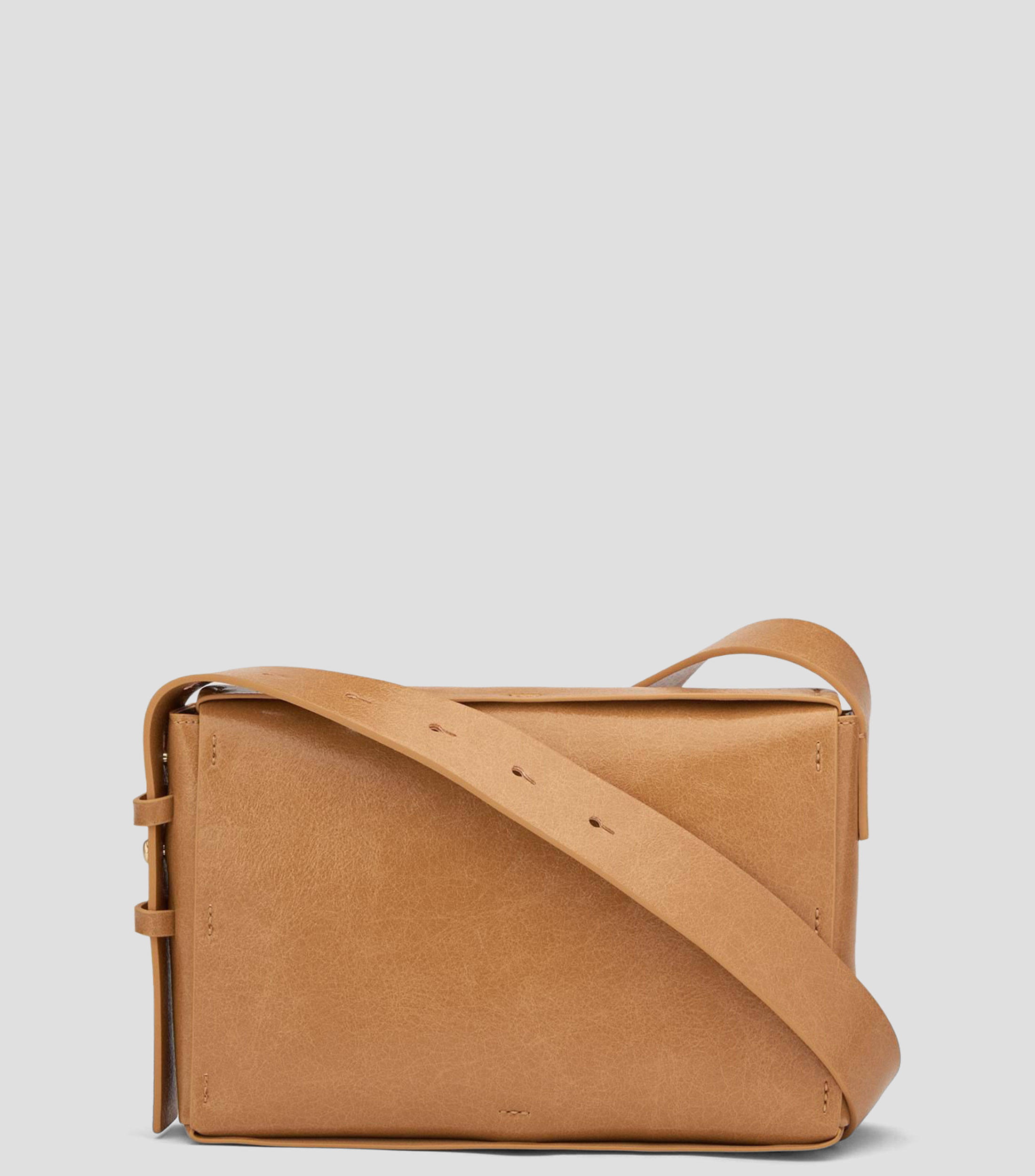 Bolsa crossbody craquelado sólido Mujer